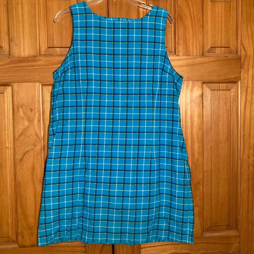 NWOT Faded Glory Vintage 90s Dress Sleeveless Mini Blue White Size XL